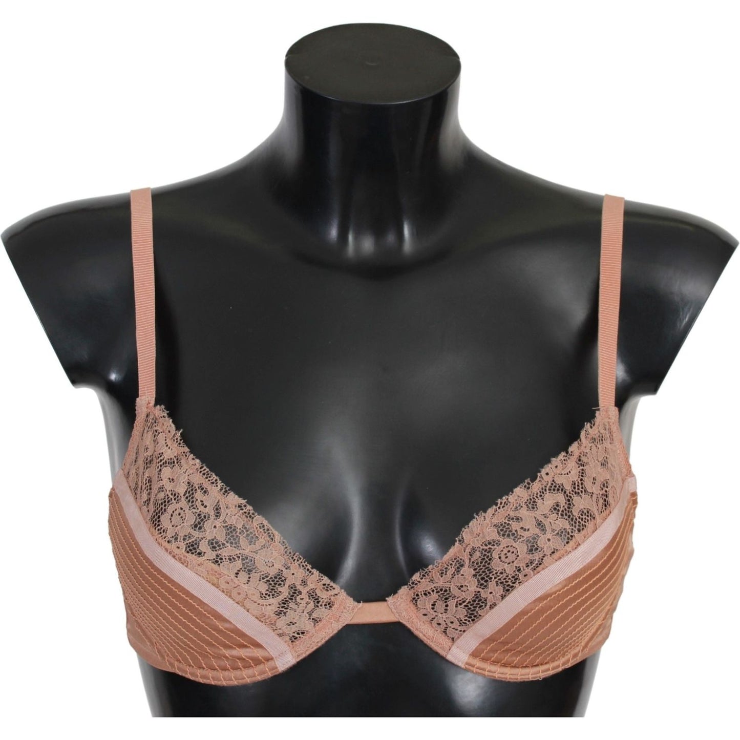 Ermanno Scervino Nude Lace Push Up Silk Underwear