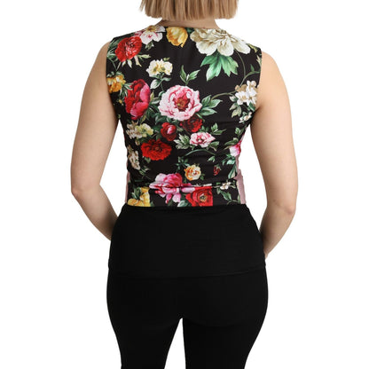 Dolce & Gabbana Pink Sleeveless Waistcoat Vest Cotton Top