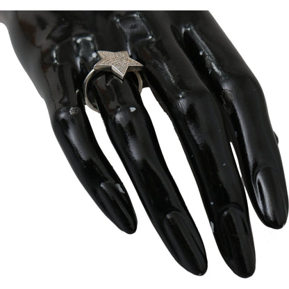 Nialaya Silver Womens Clear CZ Star 925 Ring