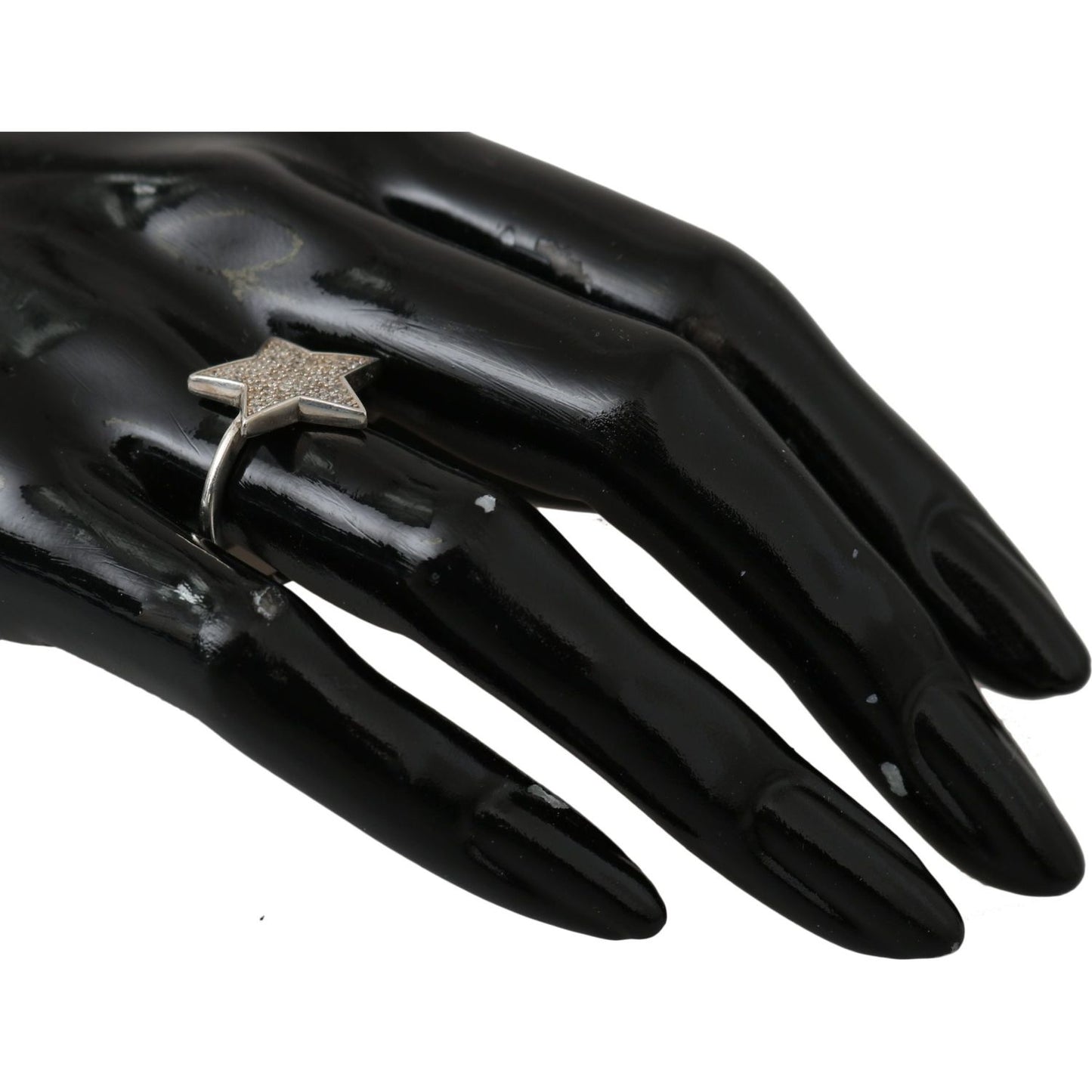 Nialaya Silver Womens Clear CZ Star 925 Ring