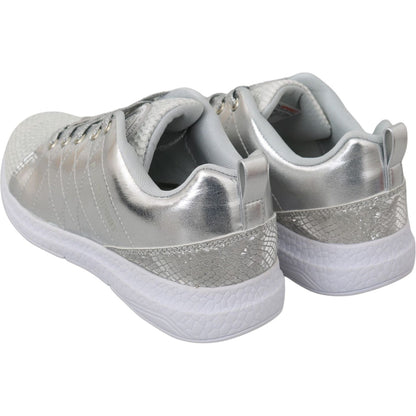 Philipp Plein Gisella Silver Polyester Sneakers Shoes WOMAN SNEAKERS