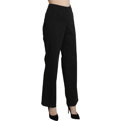 BENCIVENGA Black High Waist Straight Dress Trouser Pants Jeans & Pants