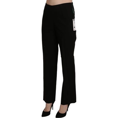BENCIVENGA Black High Waist Straight Dress Trouser Pant Jeans & Pants