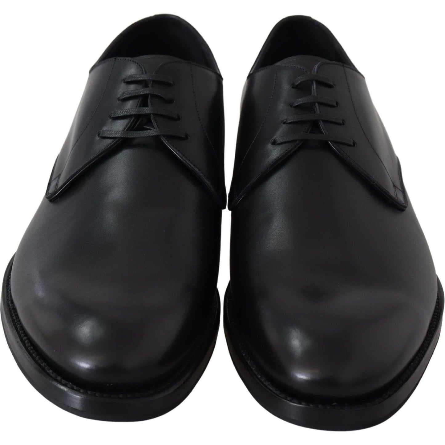 Dolce & Gabbana Black Leather SARTORIA Hand Made Shoes Dress Shoes