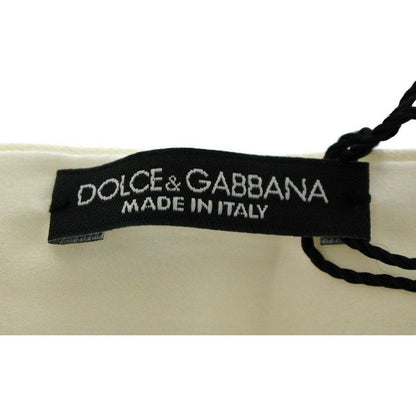 Dolce & Gabbana White Waist Silk Cummerbund Belt