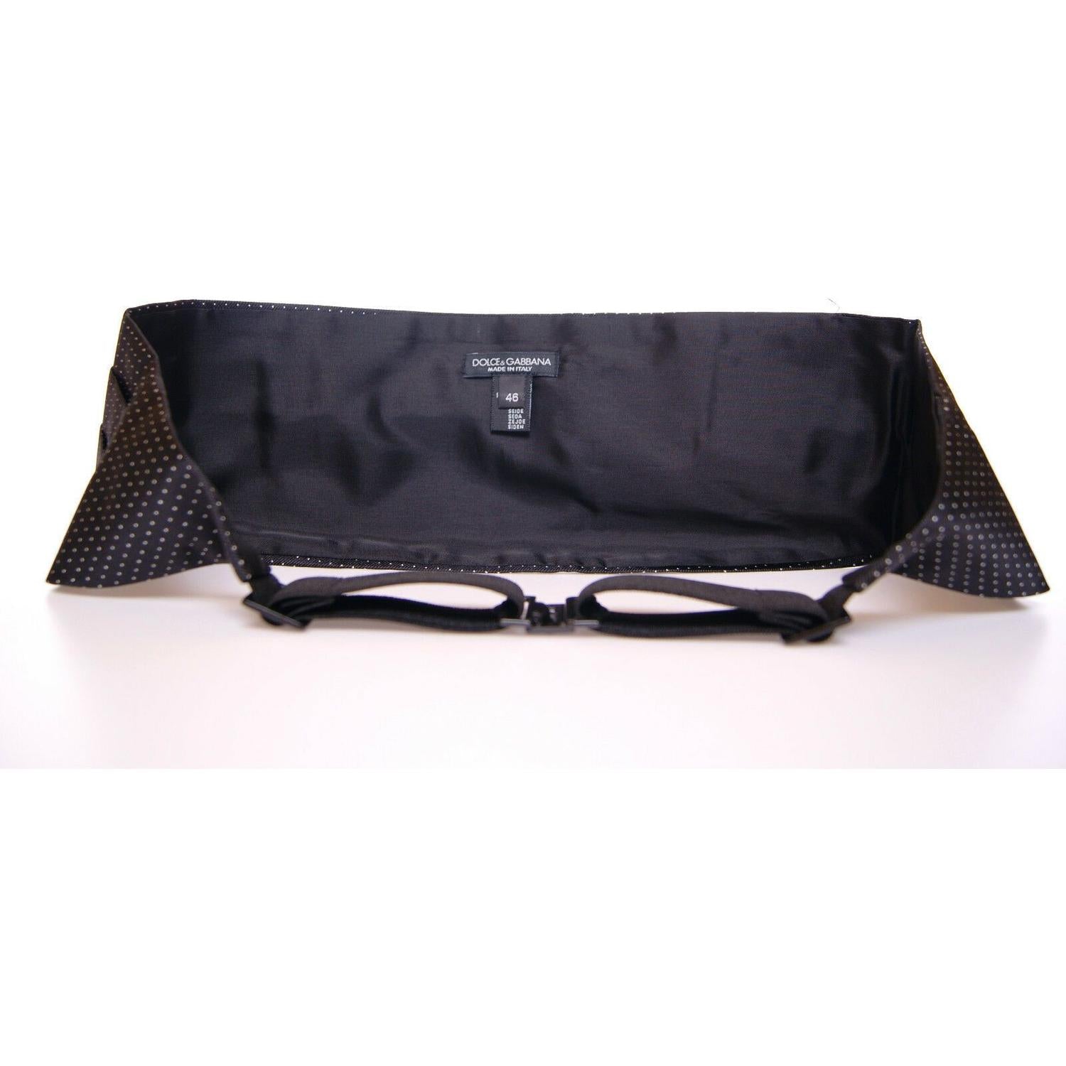 Dolce & Gabbana Black Waist Smoking Tuxedo Cummerbund  Belt