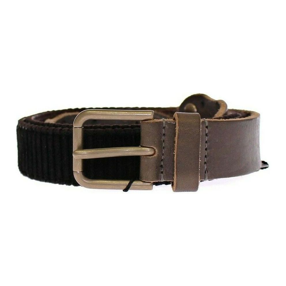 Dolce & Gabbana Brown Leather Logo Cintura Gürtel Belt Belt