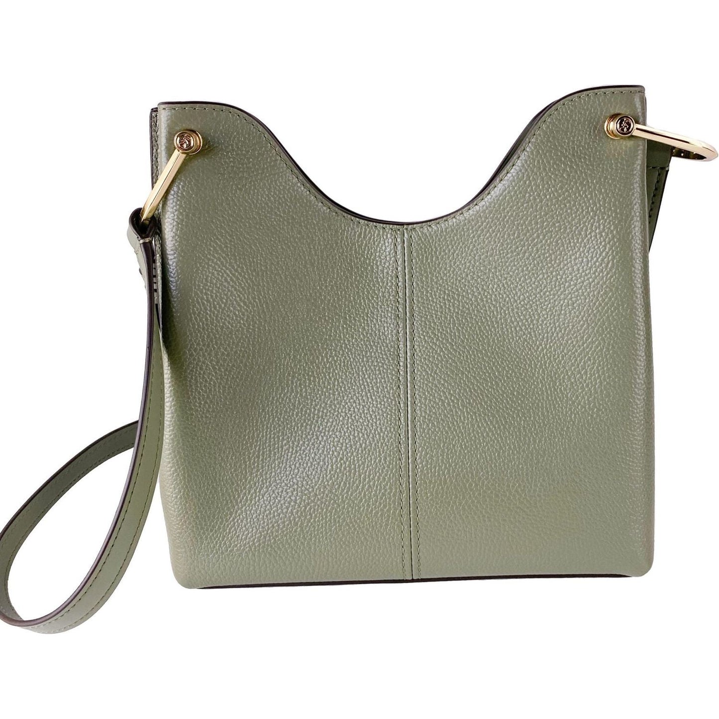 Michael Kors Joan Large Perforated Suede Leather Slouchy Messenger Handbag (Army Green) Messenger Bag