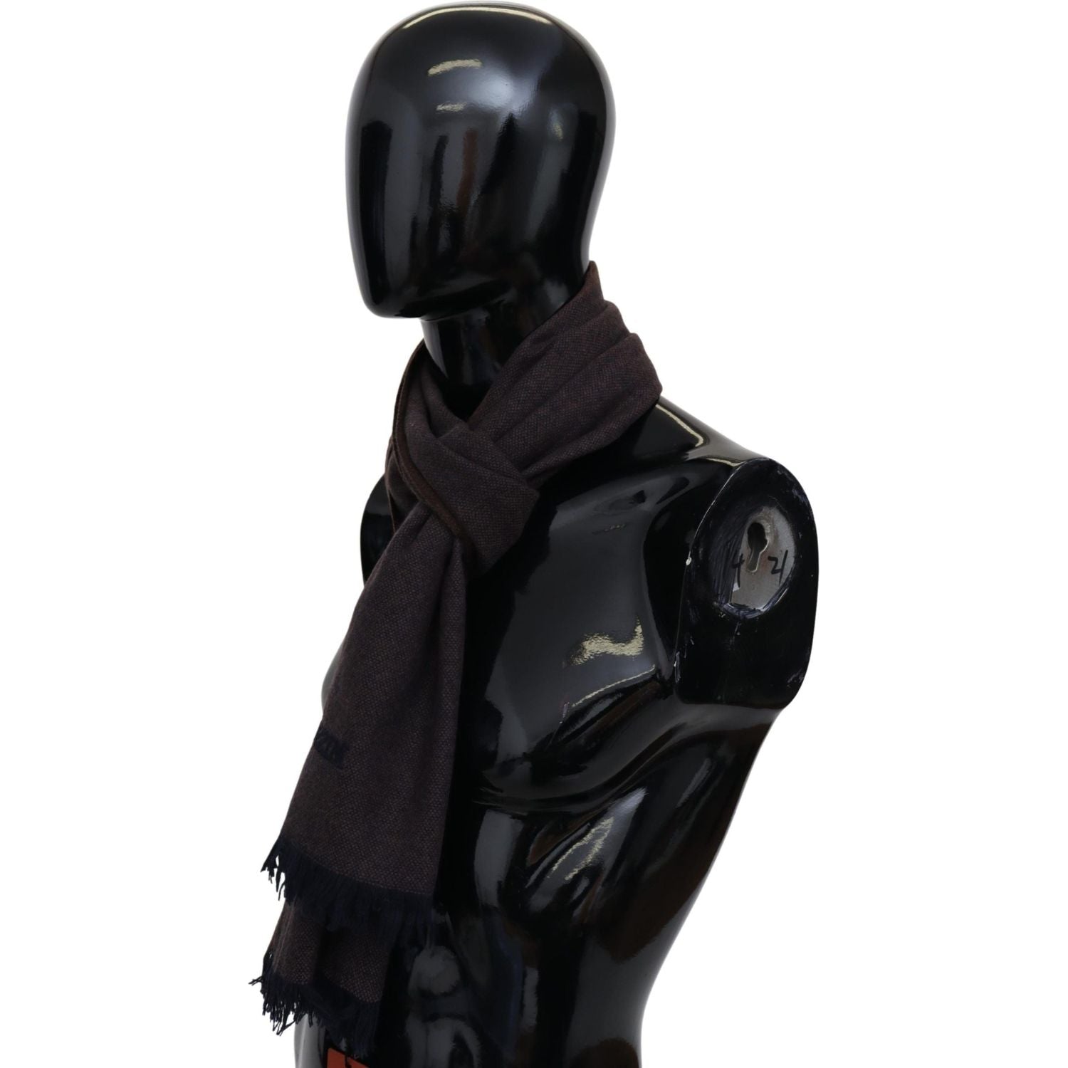 Missoni Brown 100% Cashmere Unisex Neck Wrap Fringes Scarf