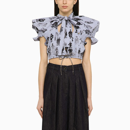Vivienne Westwood Cotton bow and shoulder top