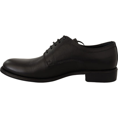 Dolce & Gabbana Black Leather Lace Up Mens Formal Derby Shoes