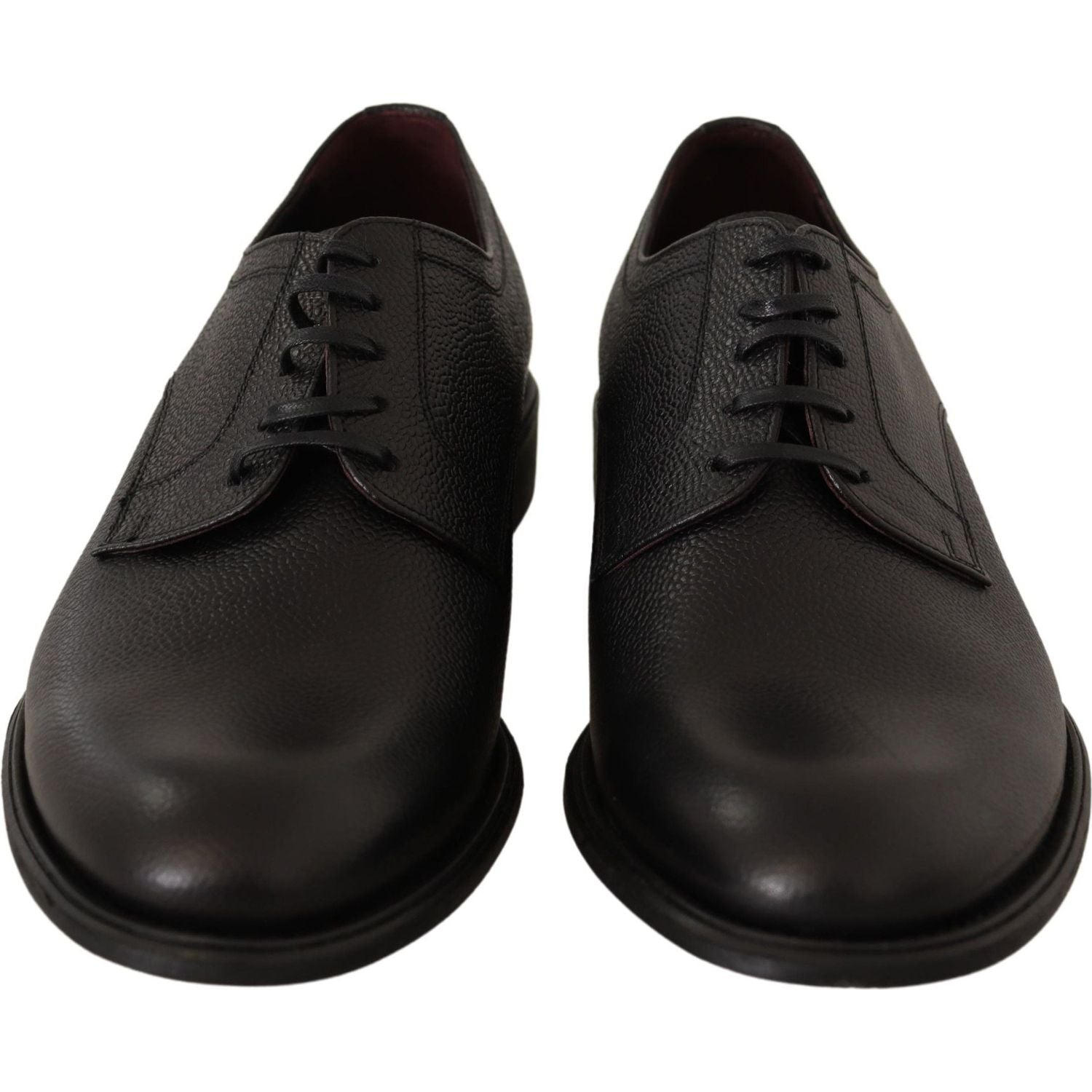 Dolce & Gabbana Black Leather Lace Up Mens Formal Derby Shoes