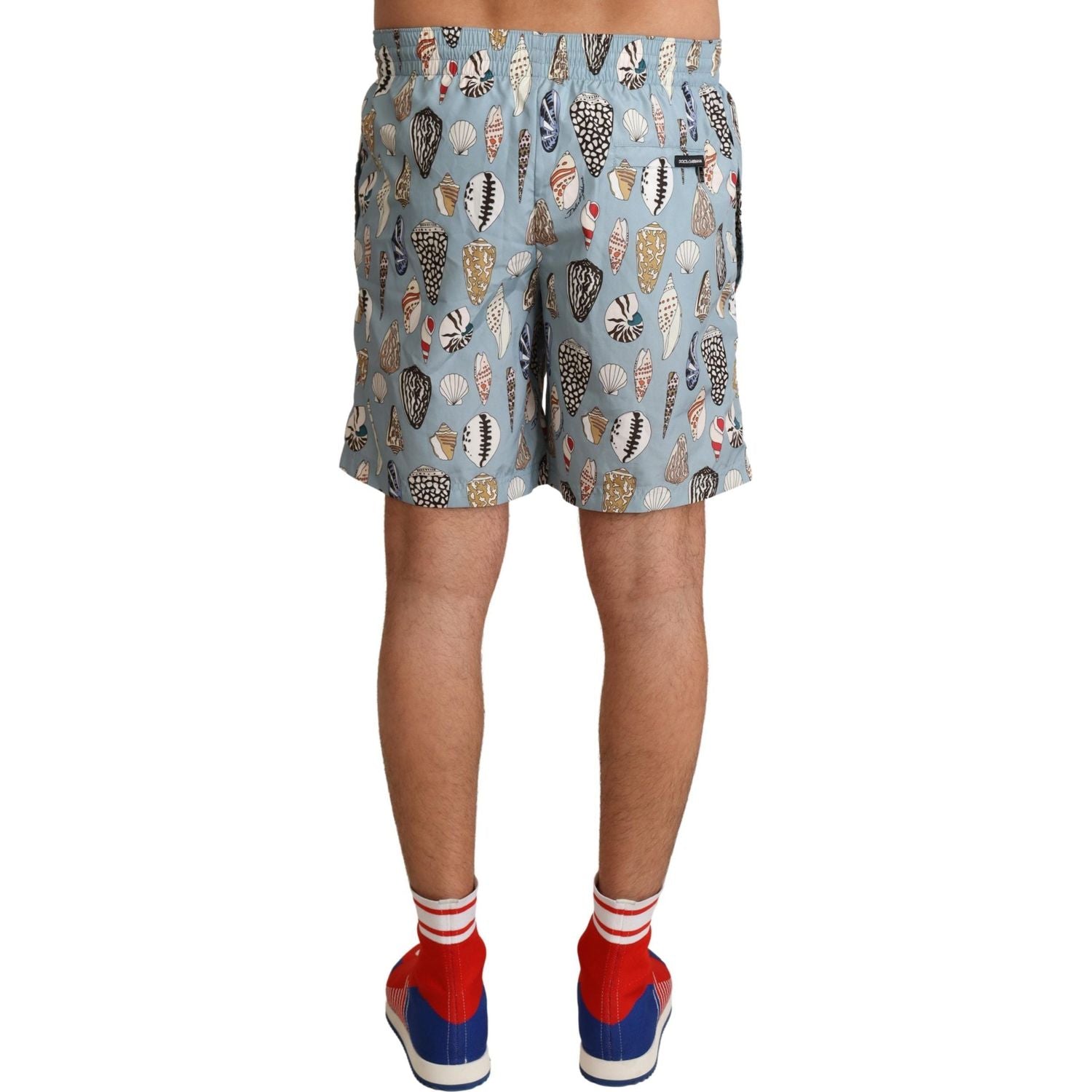 Dolce & Gabbana Blue Seashell Beachwear Swimwear Shorts