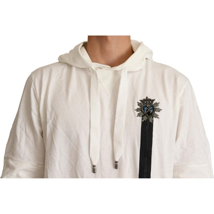 Dolce & Gabbana White Hooded Limited Edition Sweater MAN SWEATERS