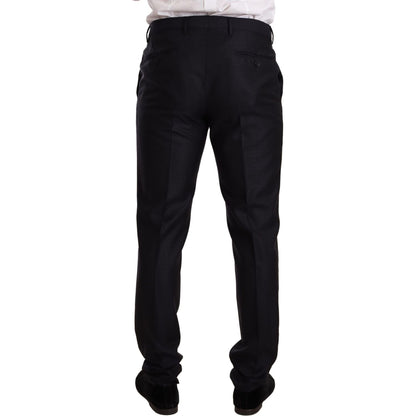 Dolce & Gabbana Blue Pattern MARTINI SLIM FIT 2 Piece Suit Suit