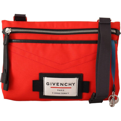 Givenchy Red Polyamide Downtown Flat Crossbody Bag