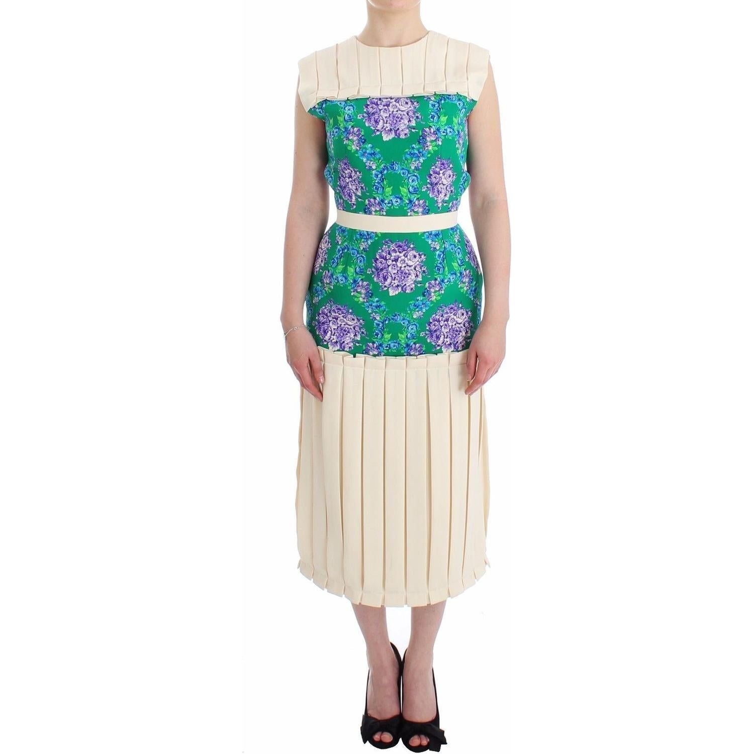 Caterina Gatta Multicolor Dress Gown Floral Sleeveless Gown