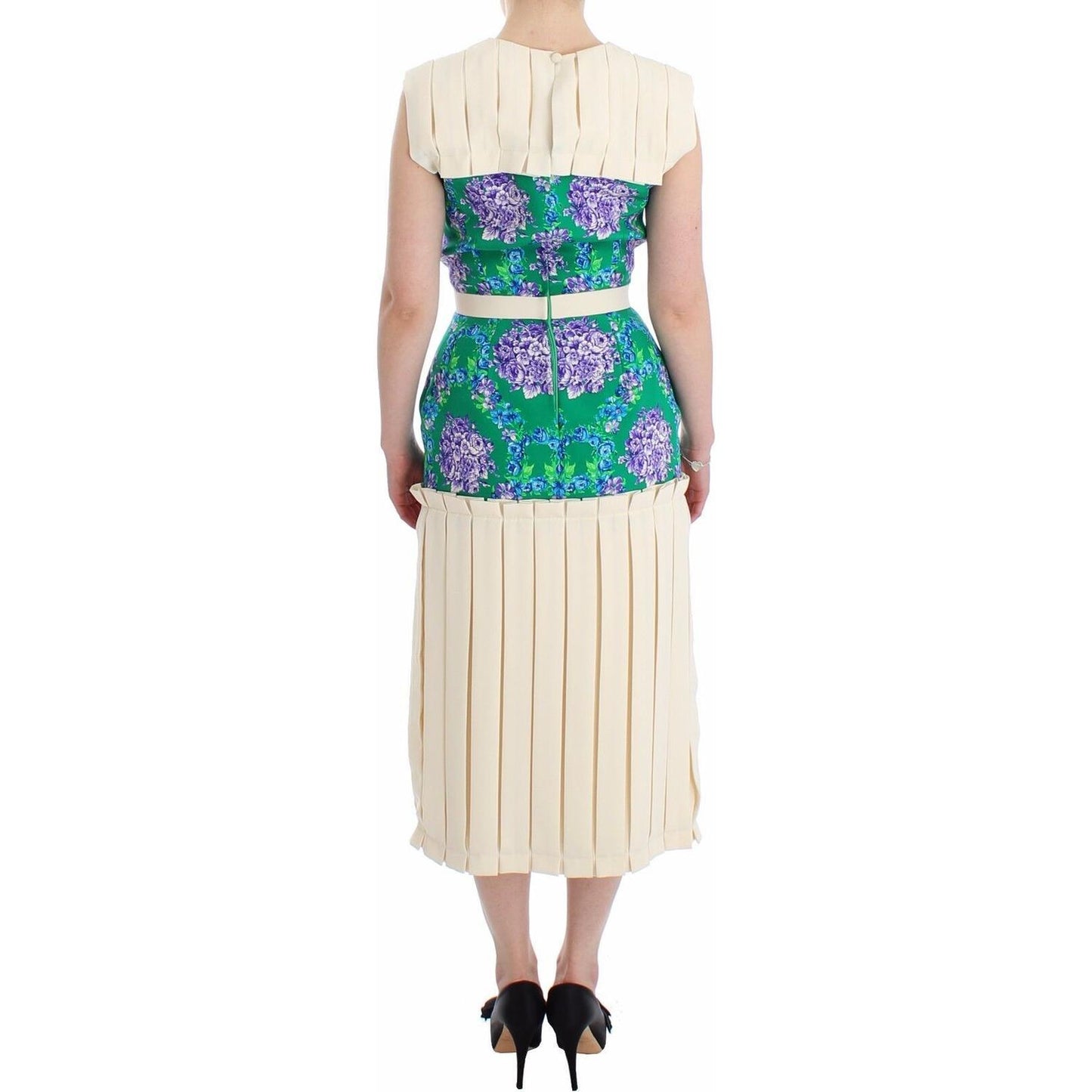 Caterina Gatta Multicolor Dress Gown Floral Sleeveless Gown WOMAN DRESSES