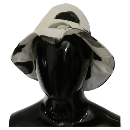 Dolce & Gabbana White Cotton Big Polka Dot Pattern Bucket Hat WOMAN HATS