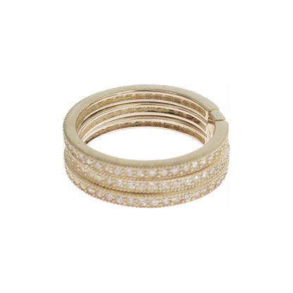 Nialaya Silver Womens Clear CZ 925 Sterling Ring Ring