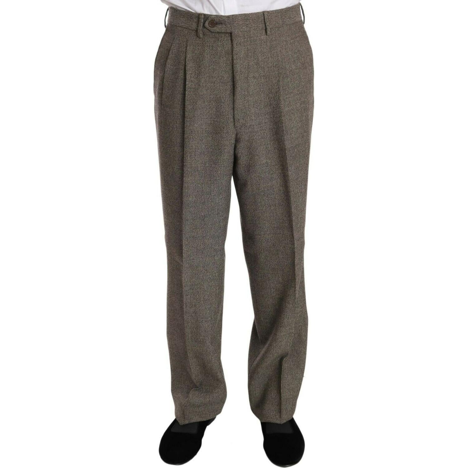 Fendi Brown Wool Regular Single  Breasted Suit