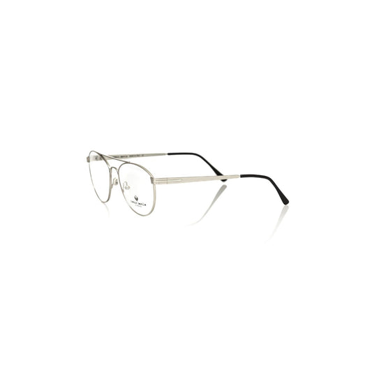 Frankie Morello Silver Metallic Mens Eyeglass Frame