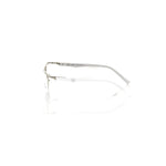 Frankie Morello Silver Metallic Unisex Frame side view with gold metal and Havana arms