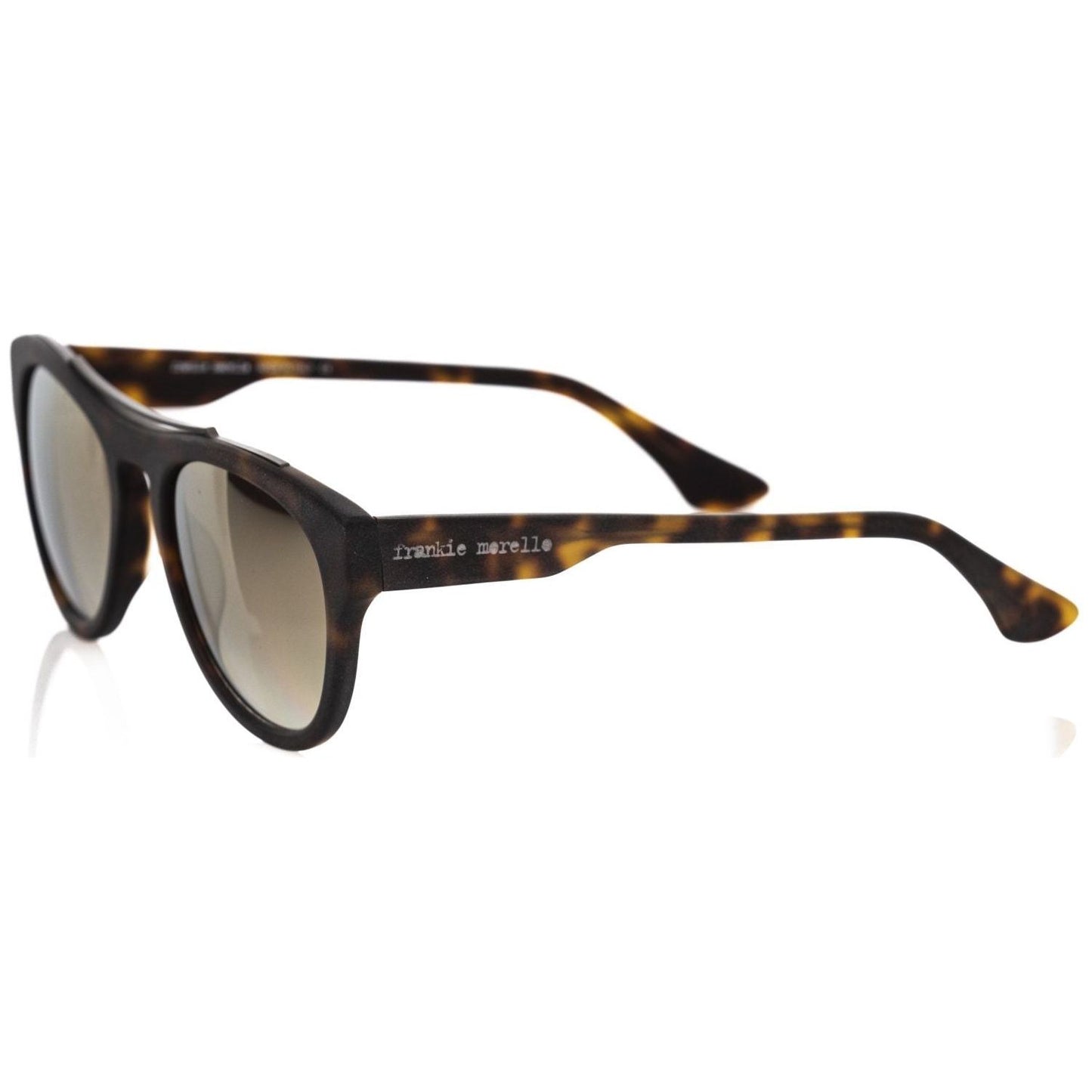 Frankie Morello Brown Acetate Men's Sunglass