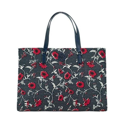 Tory Burch Medium Nylon Retro Batik Print Shoulder Tote Handbag WOMAN TOTES