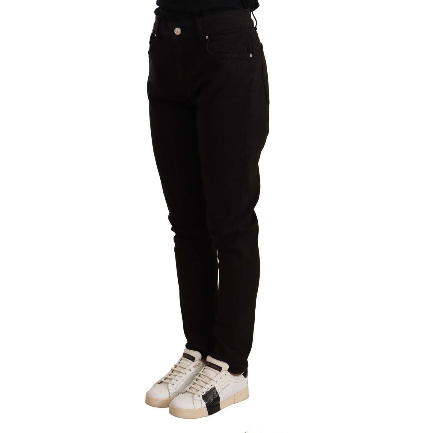 Dolce & Gabbana Black Skinny Slim Denim Cotton Stretch Jeans