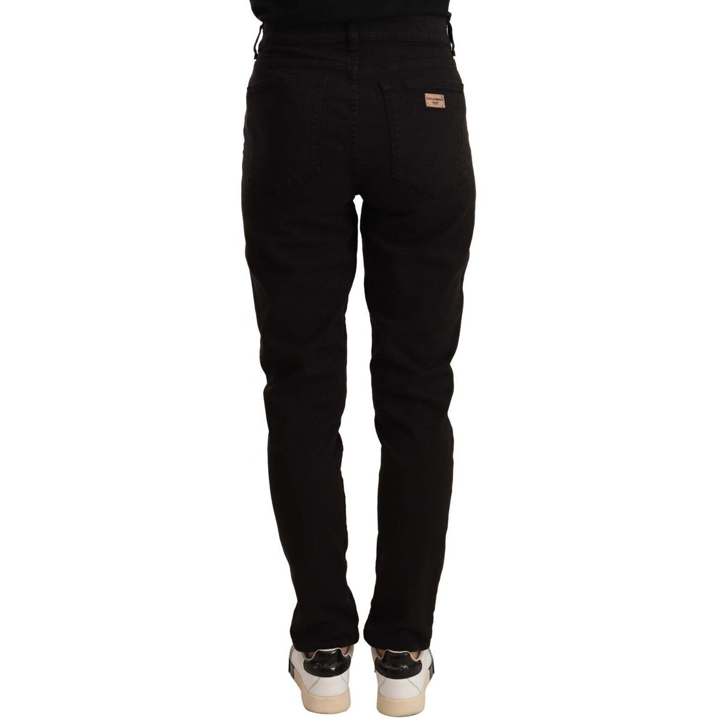 Dolce & Gabbana Black Skinny Slim Denim Cotton Stretch Jeans