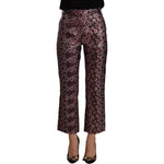 House of Holland Multicolor Floral Jacquard Flared Cropped Pants PAN72585 - 42