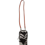 Dolce & Gabbana Gray Leather Cross Body Neck Strap Card Pocket Wallet