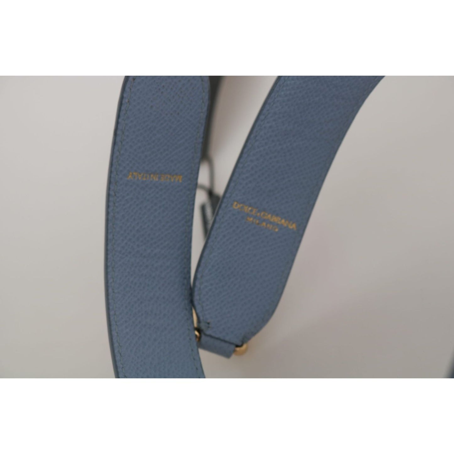 Dolce & Gabbana Blue Leather Handbag Accessory Shoulder Strap