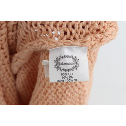 PINK MEMORIES Pink Cotton Blend Knitted Sleeveless Sweater