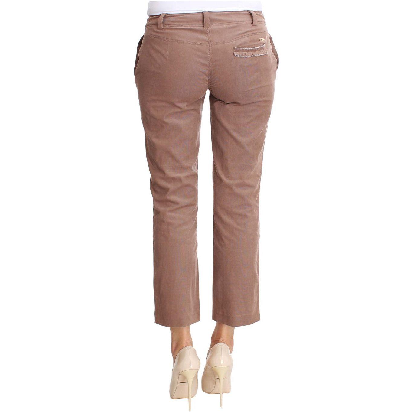 Costume National Brown Cropped Corduroys Pants