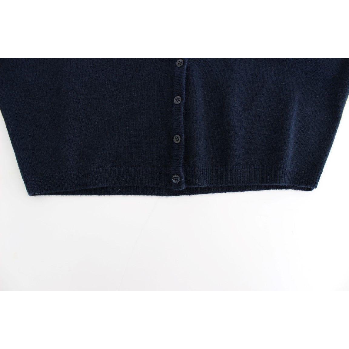 Ermanno Scervino Blue Cashmere Cardigan Sweater