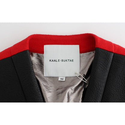 KAALE SUKTAE Black Short Croped Coat Bomber Jacket Coats & Jackets