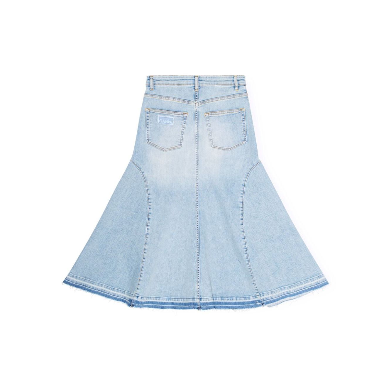 Ganni Flared denim skirt