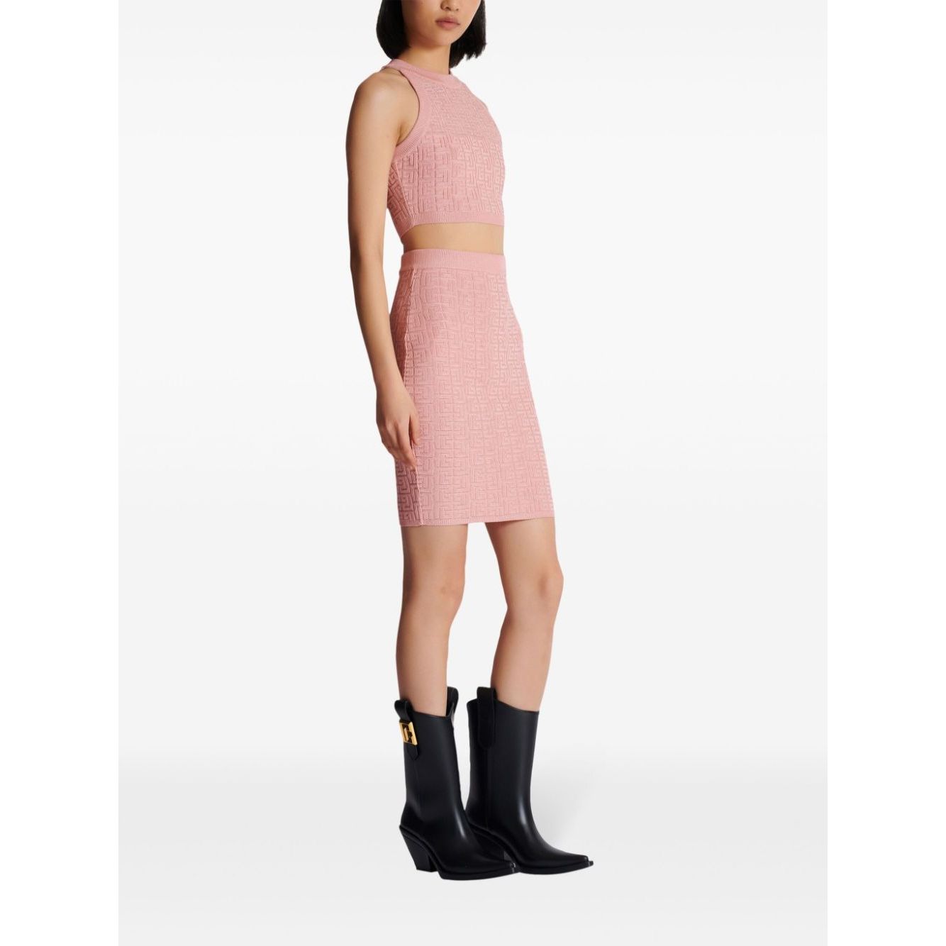 Balmain PB Labyrinth knit top