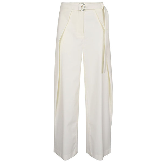 Erika Cavallini Semi-Couture Trousers White Trousers