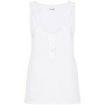 Saint Laurent semi-sheer Henley Tank Top