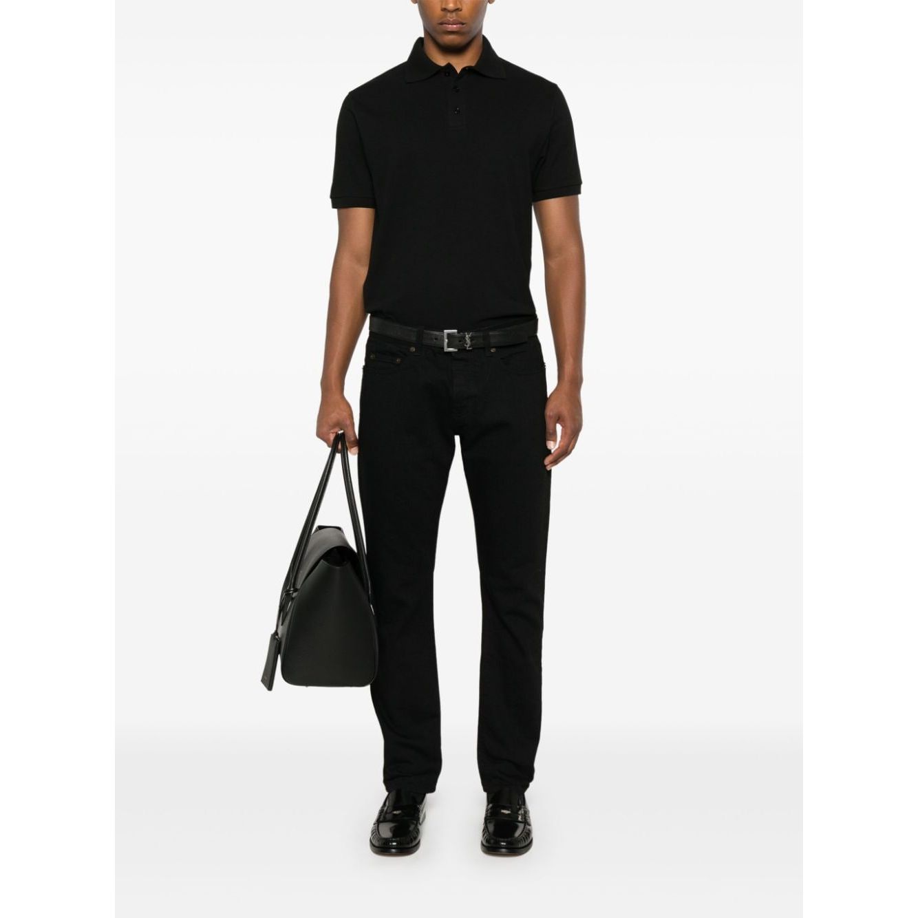 Saint Laurent Piquet cotton polo shirt