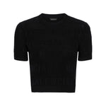 Balenciaga jacquard logo crop top Topwear