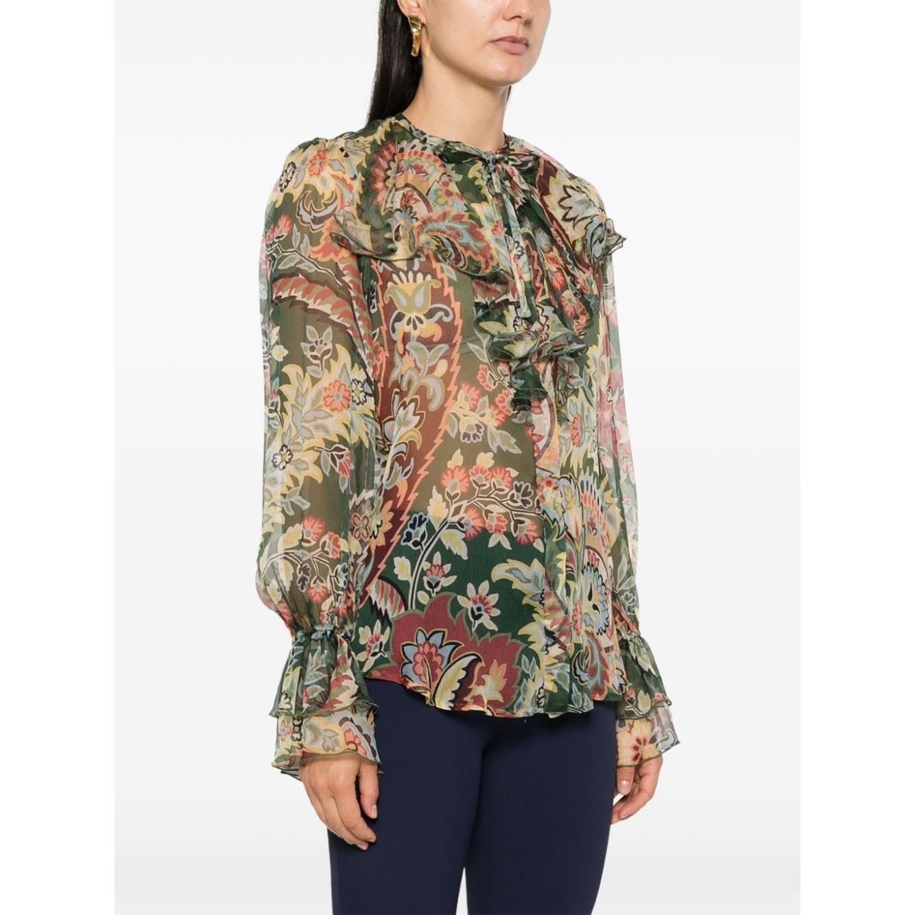 Etro Shirts Green Shirts