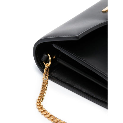 Balmain logo-plaque leather crossbody bag