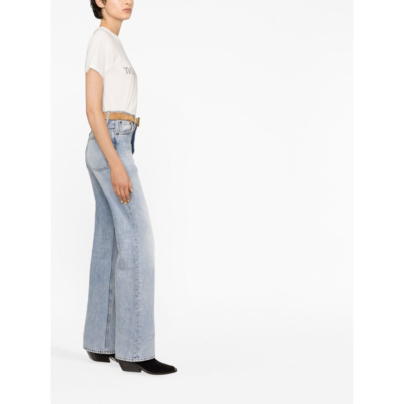 Saint Laurent Reverse Logo Print T-shirt