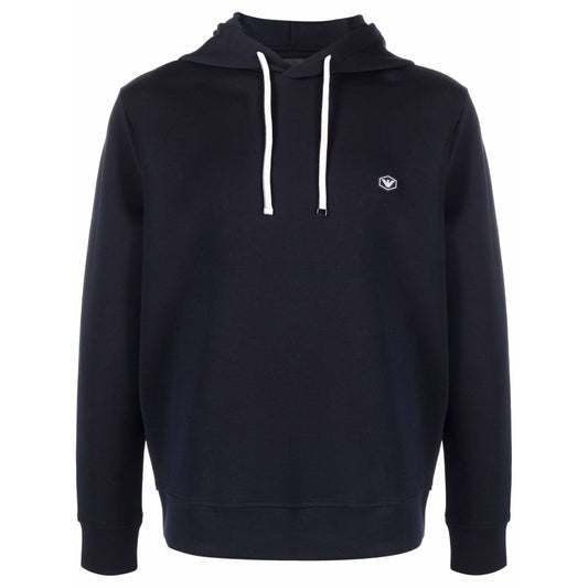 Emporio Armani long-sleeved Logo Patch Hoodie Topwear