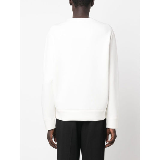 Emporio Armani Double-jersey sweatshirt with embossed embroidered EA logo Topwear