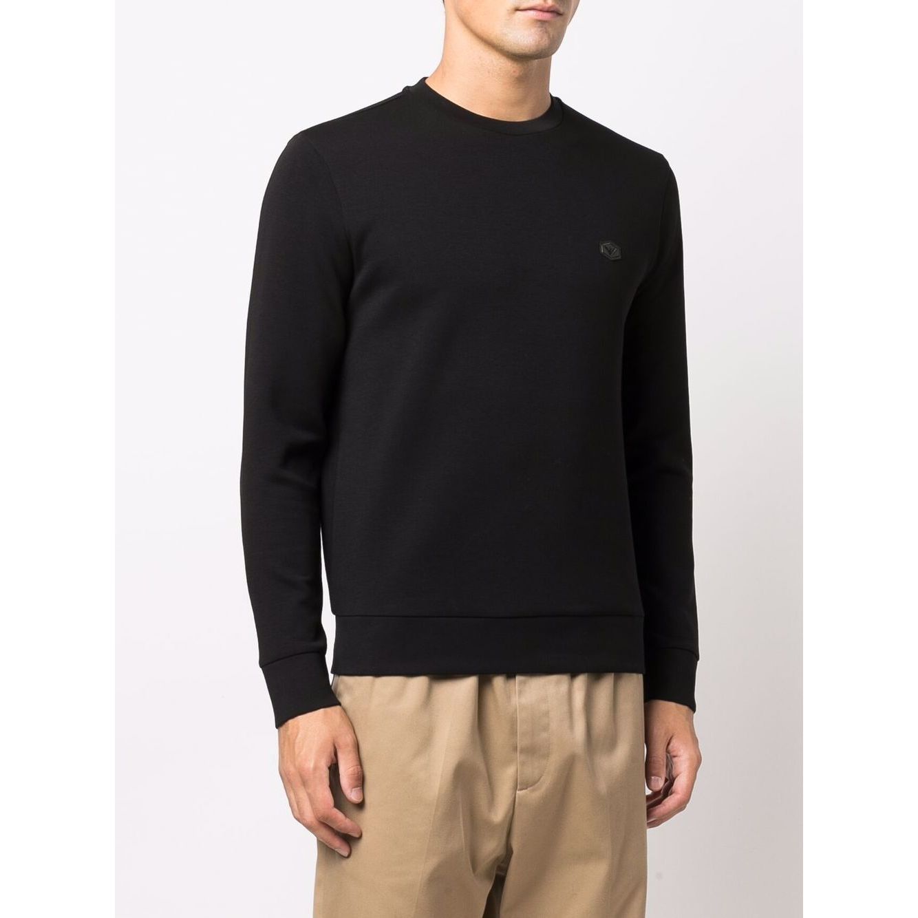 Emporio Armani logo-patch crew-neck Sweatshirt